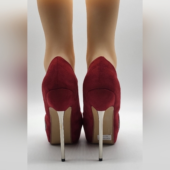 1114- San Francisco 49ers Cuce Shoes Women's Crusader High Heel Bootie NWT - Picture 5 of 14